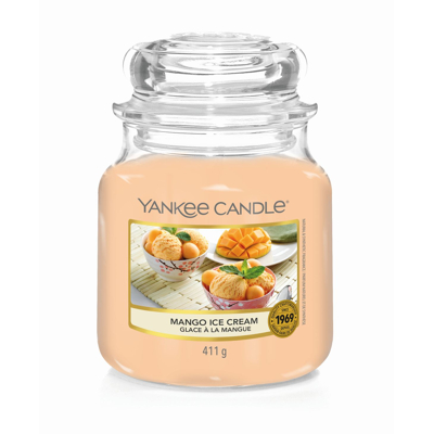Abbildung von Yankee Candle Duftkerze Medium Mango Ice Cream 13 cm / ø 11