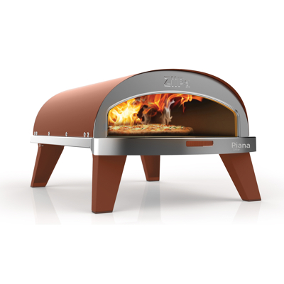 Afbeelding van ZiiPa Pizza Oven Piana Gasmodel met Thermometer Terracotta voor ø 30 cm pizza&#039;s