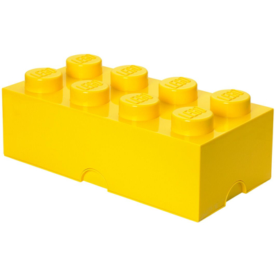 Afbeelding van Opbergbox Lego Brick 8 Geel