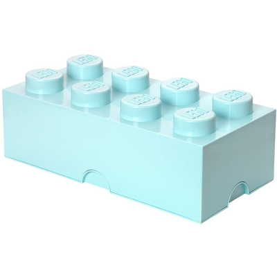 Afbeelding van Opbergbox Lego Brick 8 Aqua