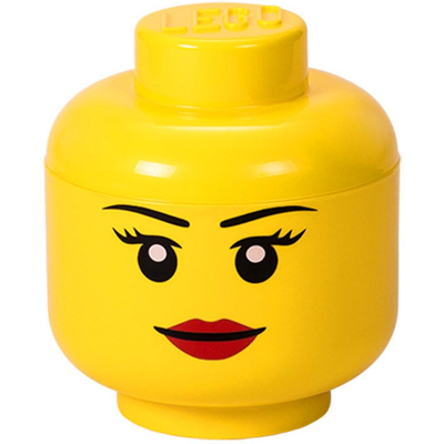 Abbildung von LEGO® Aufbewahrungsbox Kopf Mädchen ø 16x18,5 cm