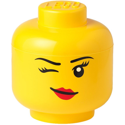 Abbildung von LEGO® Aufbewahrungsbox Kopf Zwinkern ø 16x18,5 cm