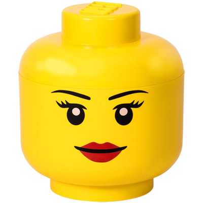 Abbildung von LEGO® Aufbewahrungsbox Kopf Mädchen ø 24x27,1 cm
