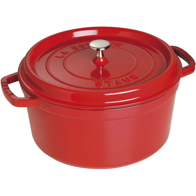 Image of Staub Round cooking cocotte / casserole 28cm cherry 6.7ltr 1102806