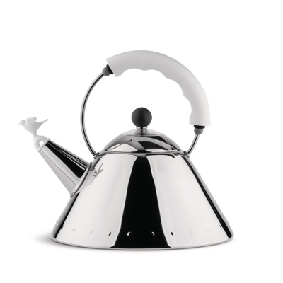 Immagine di Alessi Whistling Kettle 9093 W White 2 Liters by Micheal Graves