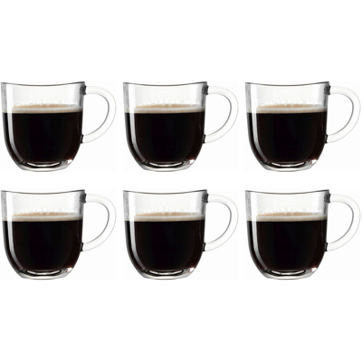 Afbeelding van Leonardo Napoli Koffie En Theeglas 28 Cl Set Van 6 Transparant