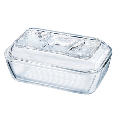 Image de Cookinglife Butter Dish with Print glass