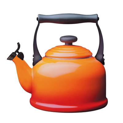 Image de Le Creuset Whistling Kettle Tradition Orange Red 2.1 Liter