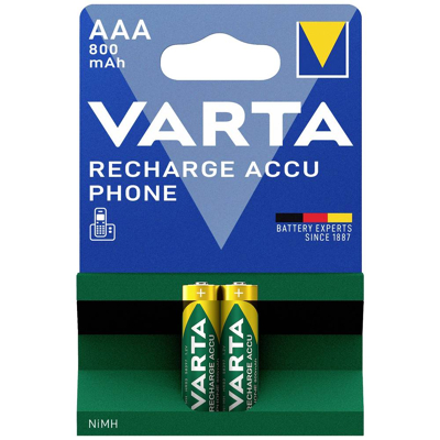 Immagine di Varta T398 (aaa) batteria aaa 800 mah 1 2v telefono potenza 58398101402