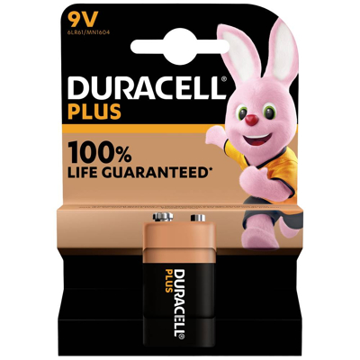 Immagine di Duracell batteria alcalina mn1604 6lr61 9v più 100% di vita 12739