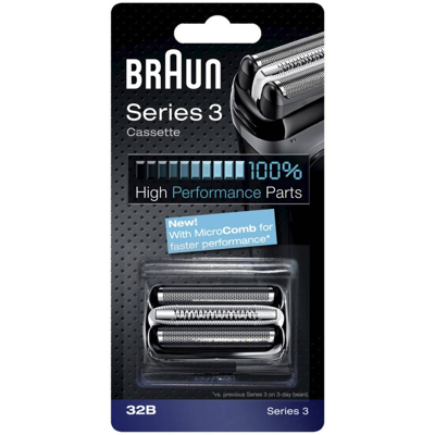 Immagine di Braun 81483728 testina di rasatura rasoio elettrico 32B combi pack nero serie 3 300/320/340