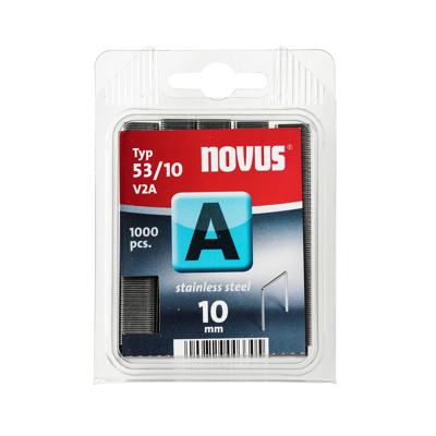 Afbeelding van Novus dundraad nieten A53/10mm RVS (Per 1000 stuks)