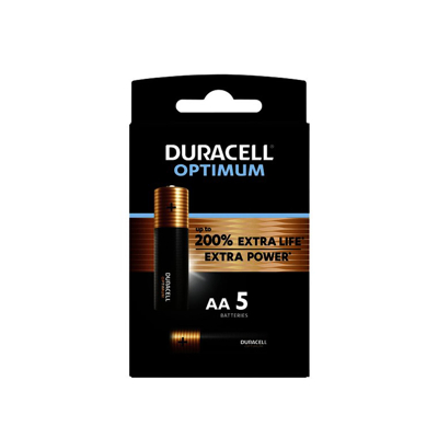 Afbeelding van Duracell Optimum Alkaline AA batterijen 5 stuks