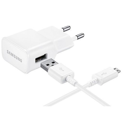 Abbildung von Samsung USB Ladeadapter mit Schnellladefunktion+ Micro Kabel EP TA20 Weiß