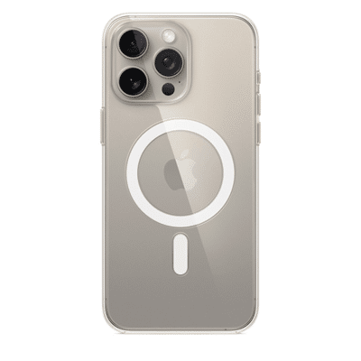 Abbildung von Apple MagSafe Kunststoff Back Cover Durchsichtig iPhone 15 Pro Max