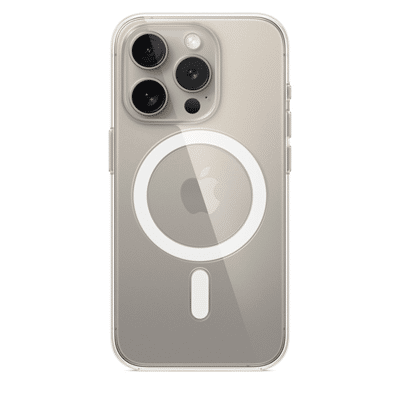 Abbildung von Apple MagSafe Kunststoff Back Cover Durchsichtig iPhone 15 Pro
