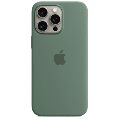 Image de Coque Original Apple iPhone 15 Pro Max MagSafe Silicones et TPU (doux) silicone/Coque Étui téléphone Vert