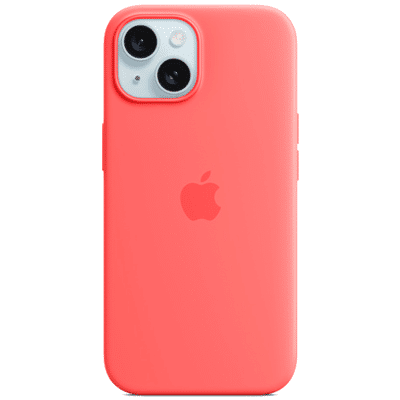 Billede af Apple MagSafe Silikone Back Cover Koraalrood iPhone 15