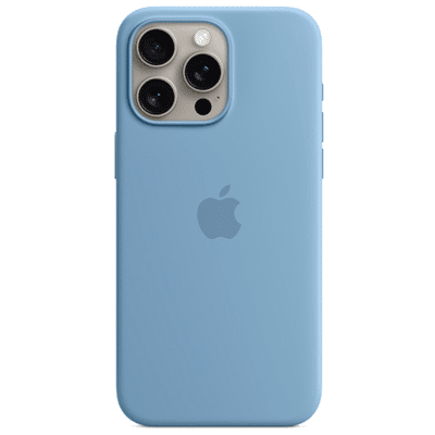 Abbildung von Apple MagSafe Silikon Back Cover Hellblau iPhone 15 Pro Max