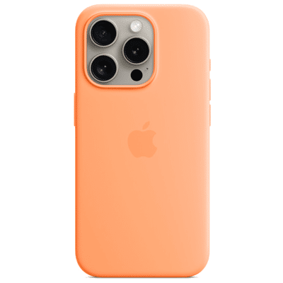 Abbildung von Apple MagSafe Silikon Back Cover Orange iPhone 15 Pro