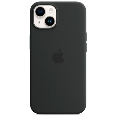 Billede af Apple Iphone 14 Silicone CASE WITH Magsafe Mobiltasker, Størrelse: One Size, Midnight