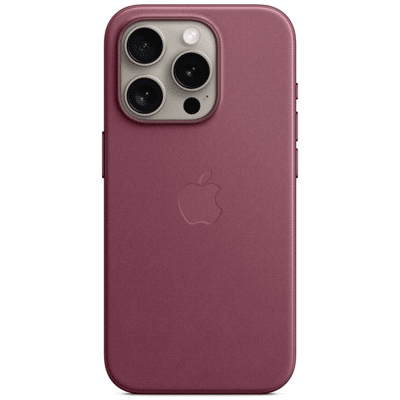 Abbildung von Apple iPhone 15 Pro Hülle MagSafe Recycelte Mikrofaser Original Hard Case/Backcover Handyhülle Rot