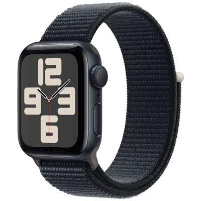 Image de Apple Watch SE 2023 40mm Noir (Noir Nylon Bracelet)