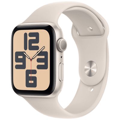 Image de Apple Watch SE 2023 44mm Or (Bracelet Silicone Beige S/M)