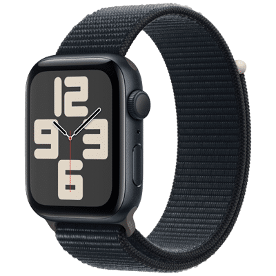 Immagine di Apple Watch SE 2023 44mm Nero (Nero Nylon Cinturino)