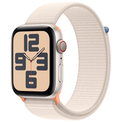 Image de Apple Watch SE 2023 4G 44mm Or (Beige Nylon Bracelet)