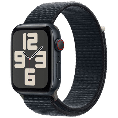 Image de Apple Watch SE 2023 4G 44mm Noir (Noir Nylon Bracelet)
