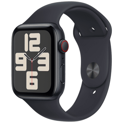 Image de Apple Watch SE 2023 4G 44mm Noir (Bracelet Silicone S/M)