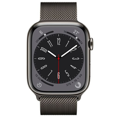 Afbeelding van Apple Watch Series 8 4G 41mm Grijs (Grijze Schakelband)