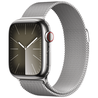 Image de Apple Watch Series 9 4G 41mm Argent RVS (Zilveren Schakelband)