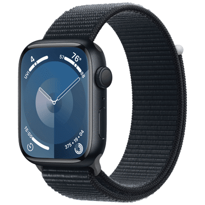 Image de Apple Watch Series 9 4G 45 mm Minuit Aluminium Boucle Sport