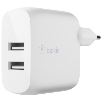Billede af Belkin Boost Charge Dual USB Hurtiglader 12W Hvid