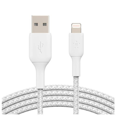 Immagine di Belkin Boost Charge Lightning Braided Cable 0,15 Meter Bianco