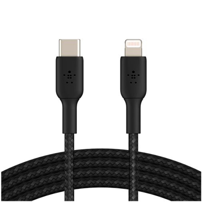 Immagine di Belkin Boost Charge Lightning USB C Braided Cable 2 Metri Nero