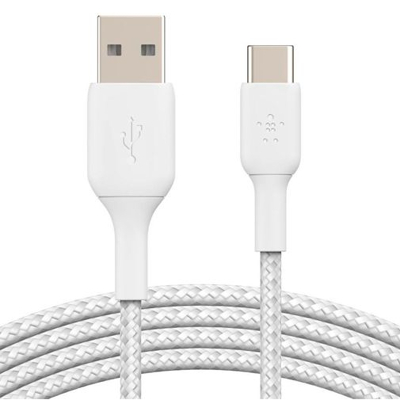 Afbeelding van Belkin Boost Charge USB C Gevlochten Kabel 2 Meter Wit