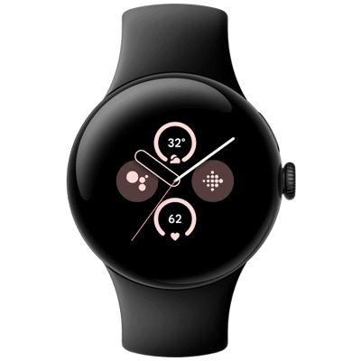 Afbeelding van Google Pixel Watch 2 Zwart (Zwarte Siliconenband)