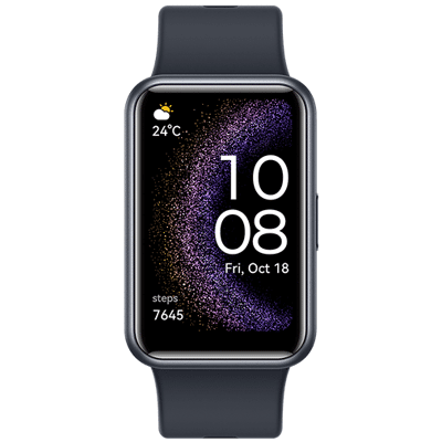 Afbeelding van Huawei Watch Fit SE Zwarte Siliconenband