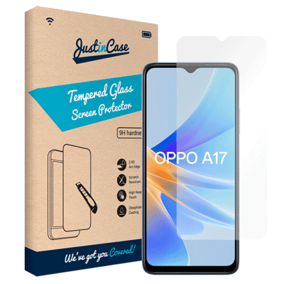 Afbeelding van Just In Case Tempered Glass OPPO A17 Screenprotector