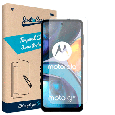 Afbeelding van Just in Case Gehard Glas Clear Screenprotector Motorola Moto G22