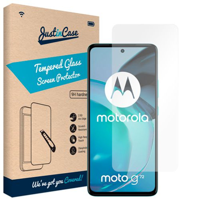 Afbeelding van Just In Case Tempered Glass Motorola G72 Screenprotector Zwart