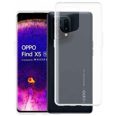 Afbeelding van Just in Case TPU Back Cover Transparant Oppo Find X5