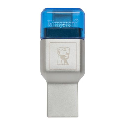 Immagine di Kingston MobileLite Duo 3C MicroSD USB A/USB C Adattatore Blu
