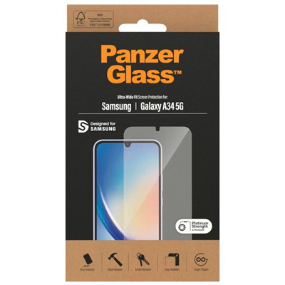 Afbeelding van PanzerGlass Gehard Glas Edge To Screenprotector Samsung Galaxy A34 5G
