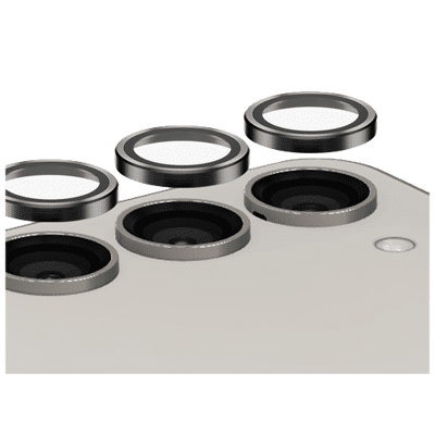 Image de Verre Trempé Samsung Galaxy S24: PanzerGlass Camera Protector Hoop Optic Rings Bordures noires