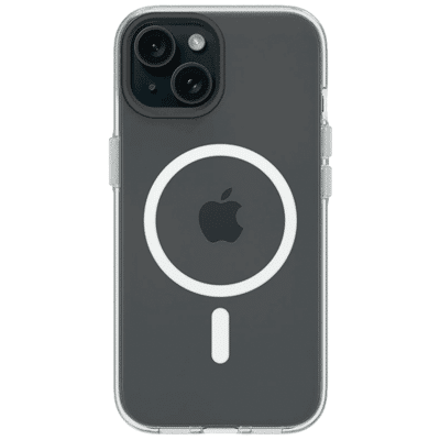 Abbildung von Apple iPhone 15 Hülle MagSafe Kunststoff RhinoShield Backcover/Hard Case Handyhülle Transparent Shockproof/Stoßfest