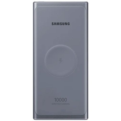 Billede af Samsung EB U3300 USB C Trådløs Hurtiglader Powerbank 10.000mAh Grå